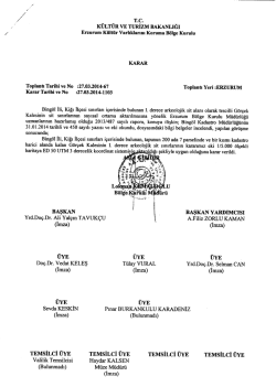 Erzurum K&uuml;lt&uuml;r Varlıklarını Koruma B&ouml;lge Kurulu