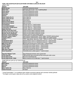 EK6-T&uuml;zel kişi i&ccedil;in istenilenler