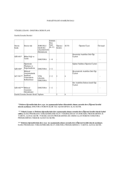 Parazitoloji Anabilim Dalı