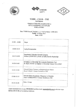 Ek: Toplantı Programı