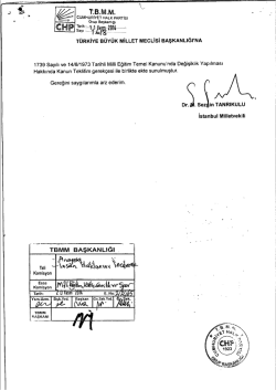Kanun Teklifinin Metni - T&uuml;rkiye B&uuml;y&uuml;k Millet Meclisi