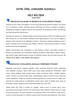 istek &ouml;zel acıbadem ilkokulu veli b&uuml;lteni