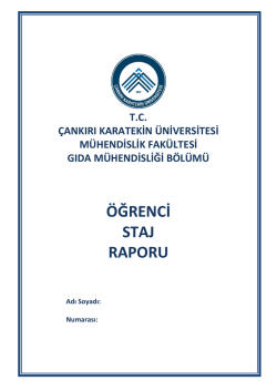 staj raporu - M&uuml;hendislik Fak&uuml;ltesi