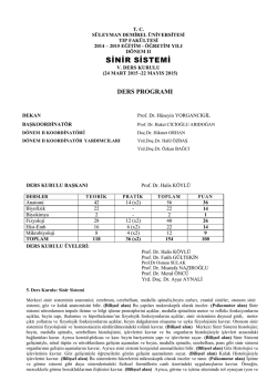Beşinci Kurul - S&uuml;leyman Demirel &Uuml;niversitesi