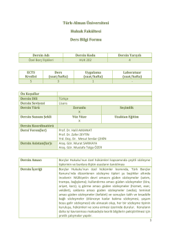 HUK 202 - T&uuml;rk-Alman &Uuml;niversitesi