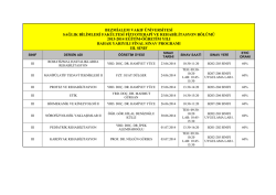 2013-2014 Bahar 2. Sınıf Final Sınav Programı