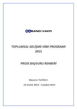 Proje Başvuru Rehberi