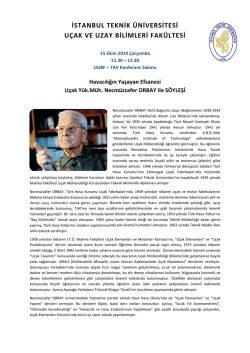 Necmuzzafer_Orbay_Seminer2014 - U&ccedil;ak ve Uzay Bilimleri Fak&uuml;ltesi