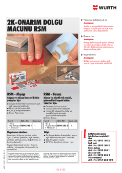 2k-onarım dolgu macunu rsm