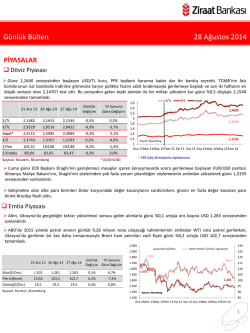 G&uuml;nl&uuml;k B&uuml;lten 28 Ağustos 2014