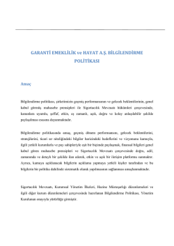 Bilgilendirme Politikası