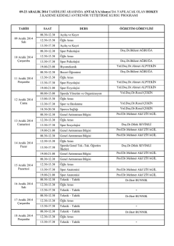 3. kademe kurs programı