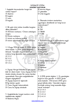 Kendimi Tanıyorum &Uuml;nite Testi (2)
