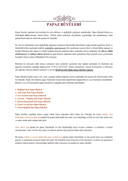 Papaz B&uuml;y&uuml;s&uuml; Hakkında Detaylı Bilgi İ&ccedil;in Tıklayın