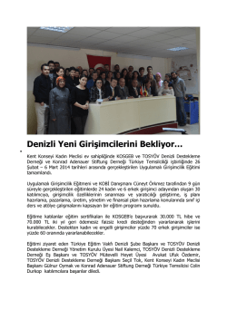 Denizli Yeni Girişimcilerini Bekliyor&hellip; - Konrad-Adenauer