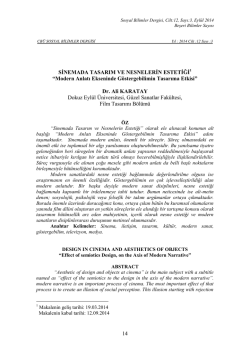 Modern Anlatı EksenindeG&ouml;stergebilimin Tasarıma Etkisi