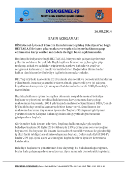 16.08.2014 basın a&ccedil;ıklaması