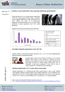 İş kazası en &ccedil;ok madencilik ve taş ocakcılığı sekt&ouml;r&uuml;nde