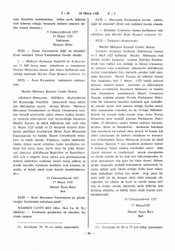 İ : 83 18 M (1) Evveliyatı 70, 78 nci inikat zaptındadır. ıvıs 1325 C : 1
