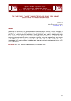 the study about plays of faruk nafiz akın and özyurt from wıev of