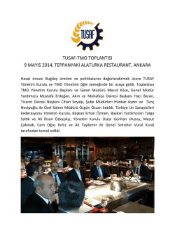 TUSAF-TMO TOPLANTISI 9 MAYIS 2014, TEPPANYAKİ