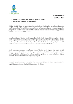 19.01.2014 Karab&uuml;k TSO Ziyareti