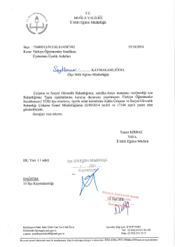 T.c. MUGLA vALiLiGi ll Milli Eğitim M&uuml;d&uuml;rl&uuml;ğ&uuml;