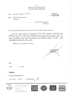 sayı 29254301- 480.99/ 4 8 8 2 &Ouml;NEMLİ 1 9 Kısmı 2014