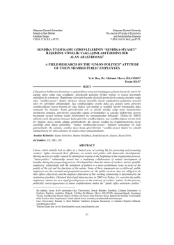 sendika-siyaset - S&uuml;leyman Demirel &Uuml;niversitesi