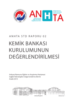 anhta std raporu 02 - kemik bankası kurulumunun değerlendirilmesi
