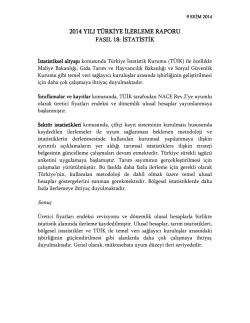 2014 Yılı İlerleme Raporu _İstatistik_-TUR