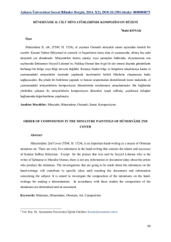 PDF - Ankara &Uuml;niversitesi Dergiler Veritabanı