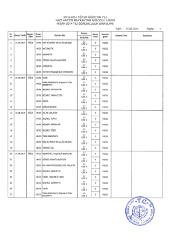 2013-2014 EĞİTİM &Ouml;ĞRETİM YıLı HACI HATİCE BAYRAKTAR