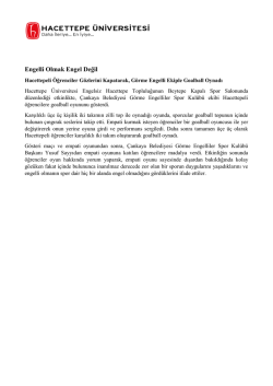 Engelli Olmak Engel Değil