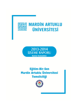 2013 – 2014 Mardin Artuklu Üniversitesi İzleme Raporu