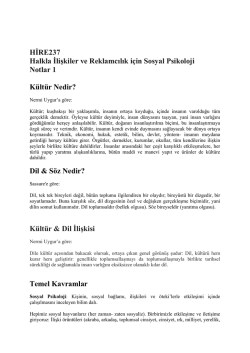 HIRE 237 Ders Notları 1