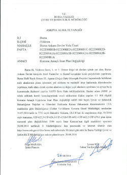 rc. BURSA VALİLİĞİ ÇEVRE VE şEHİRCİLİK İL MÜDÜRLÜĞÜ