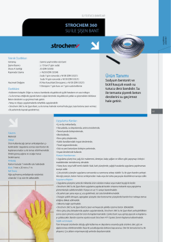 STROCHEM 360 SU İLE ŞİŞEN BANT &Uuml;r&uuml;n Tanımı