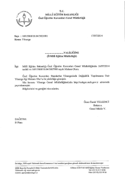 Standartlar Y&ouml;nergesindeki değişiklikler