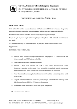 Poster Kontrol Saatleri