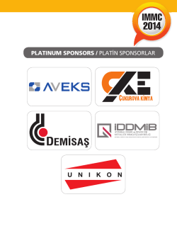 PLATINUM SPONSORS / PLATİN SPONSORLAR