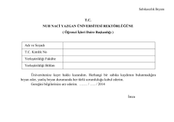 Örnek dilekçe için tıklayınız - Nuh Naci Yazgan Üniversitesi