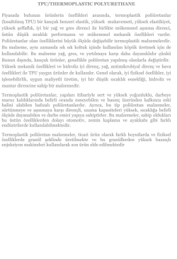 tpu/thermoplastıc polyurethane