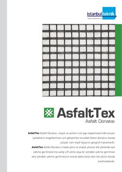 AsfaltTex Asfalt Donatısı, otoyol ve yolların &uuml;st yapı