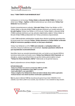 Ayrıntılar ve Başvuru Formu için Tıklayınız