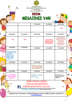 ekim ayında doğan t&uuml;m &ccedil;ocuklarımızın doğum g&uuml;n&uuml; kutlu olsun&hellip;