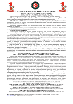 1 mayıs bildirisini pdf olarak indirmek i&ccedil;in tıklayınız... - Hak