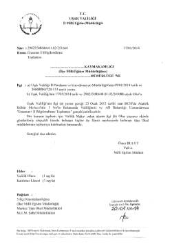 Erasmus+ İl Bilgilendirme Toplantısı (Liste G&uuml;ncellendi)