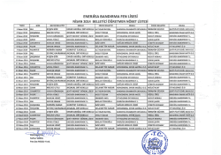 NİSAN 2014 BELLETicİ &ouml;ĞRETMEN N&ouml;BET LİSTESİ