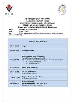 ab horızon 2020 programı marıe sklodwska curıe araştırma